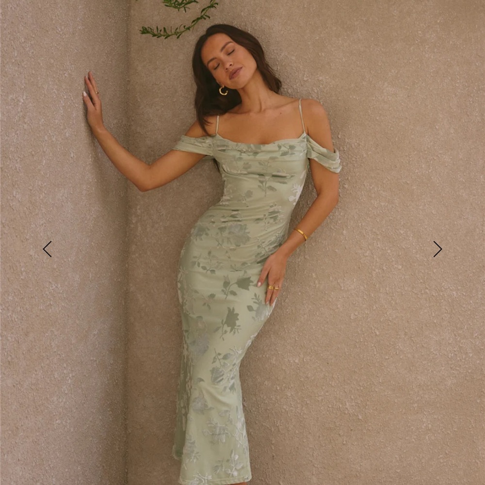 Hello Molly Green Floral Women's Dress
